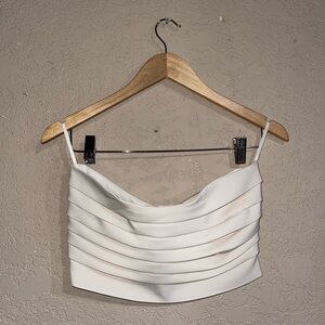 Oscar The Collection | NWT! Cecco Strapless Top In Pearl Size: 36